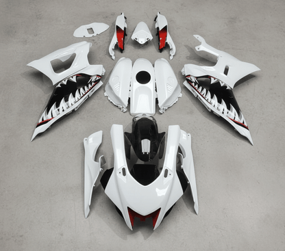 Yamaha R7 Fairings (2021-2025) White Shark Teeth at KingsMotorcycleFairings.com