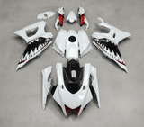 Yamaha R7 Fairings (2021-2025) White Shark Teeth at KingsMotorcycleFairings.com