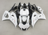 Yamaha R7 Fairings (2021-2025) White, Silver, Red Stripe at KingsMotorcycleFairings.com 
