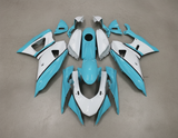 Yamaha R7 Fairings (2021-2025) White, Turquoise Blue at KingsMotorcycleFairings.com