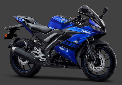Yamaha YZF-R15 (2018-2024) Blue, Black, White at KingsMotorcycleFairings.com