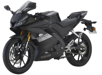 Yamaha YZF-R15 (2018-2024) Matte Black, Silver from KingsMotorcycleFairings.com