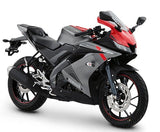 Yamaha YZF-R15 (2018-2024) Matte Gray, Red from KingsMotorcycleFairings.com