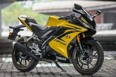 Yamaha YZF-R15 (2018-2024) Yellow, Black at KingsMotorcycleFairings.com