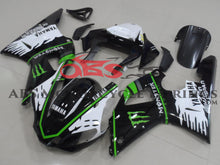Yamaha YZF-R1 Fairings (2000-2001) Black, White Monster 14 at KingsMotorcycleFairings.com