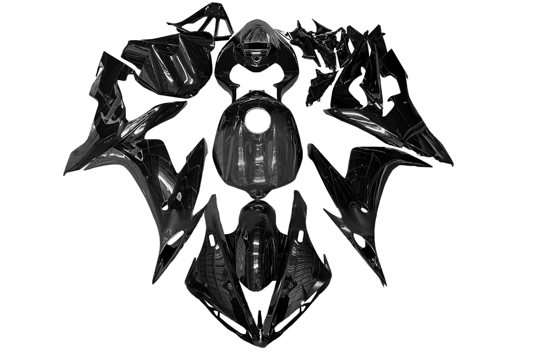 Yamaha YZF-R1 Fairings (2004-2006) All Black at KingsMotorcycleFairings.com
