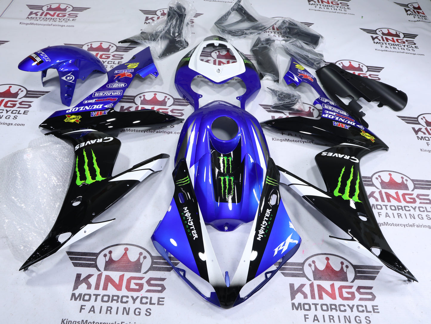 Yamaha YZF-R1 Fairings (2004-2006) Blue, Black, White, Green at KingsMotorcycleFairings.com