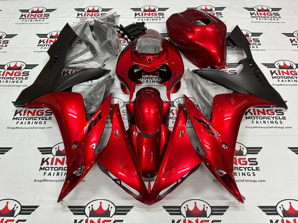 Yamaha R1 Fairings (2004-2006) Candy Apple Red, Black at KingsMotorcycleFairings.com