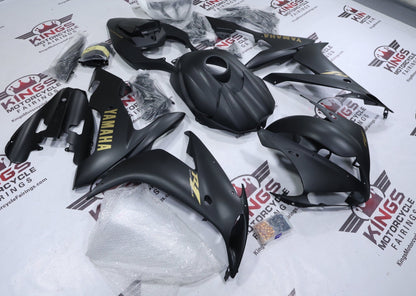 Yamaha YZF-R1 Fairings (2004-2006) Flat Black, Flat Gold from KingsMotorcycleFairings.co