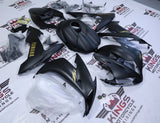 Yamaha YZF-R1 Fairings (2004-2006) Flat Black, Gold at KingsMotorcycleFairings.com