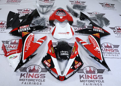 Yamaha YZF-R1 Fairings (2004-2006) Red, Black, White Santander from KingsMotorcycleFairings.com