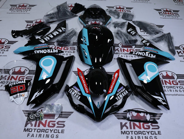 Yamaha YZF-R1 Fairings (2007-2008) Black, Blue Petronas at KingsMotorcycleFairings.com