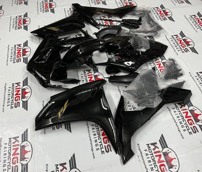 Yamaha R1 Fairings (2007-2008) Black, Gold at KingsMotorcycleFairings.com
