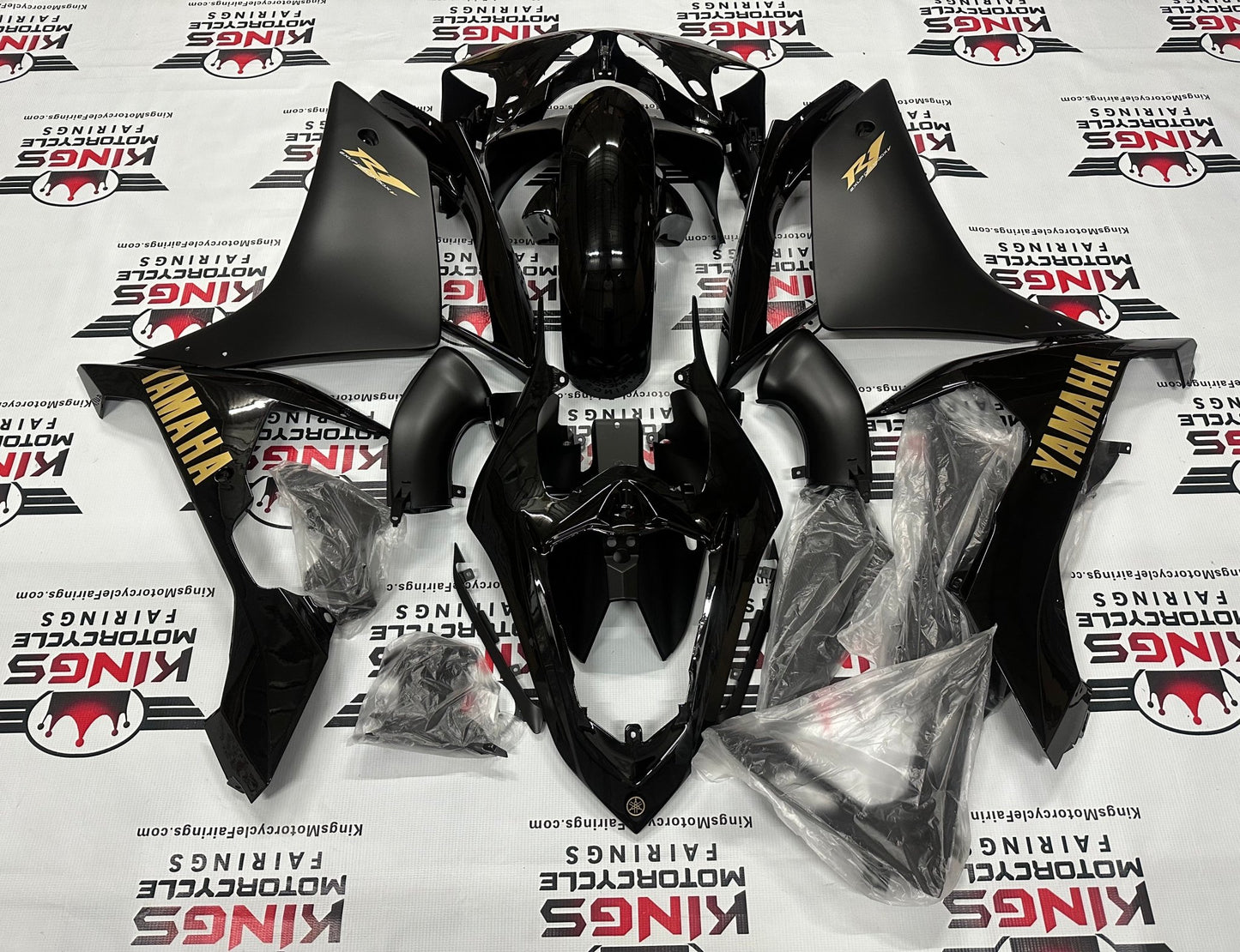 Yamaha R1 Fairings (2007-2008) Black, Matte Black, Matte Gray, Gold at KingsMotorcycleFairings.com