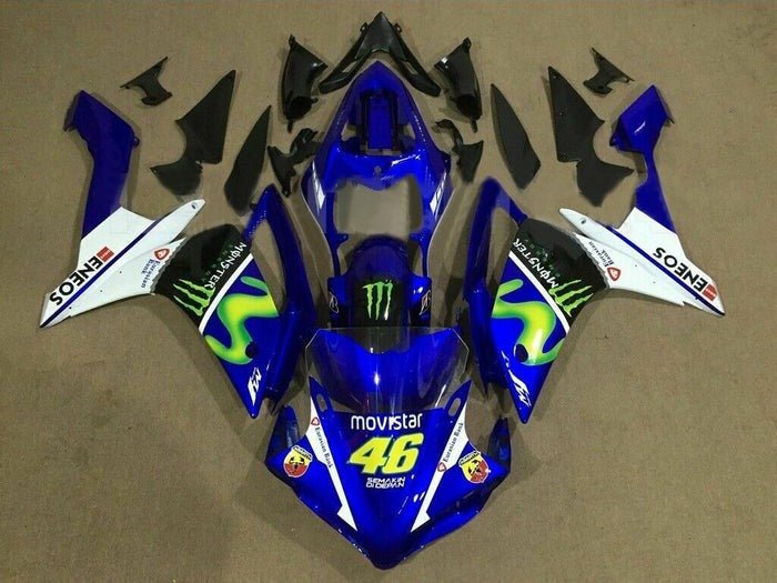 Yamaha YZF-R1 Fairings (2007-2008) Blue, White Movistar at KingsMotorcycleFairings.com