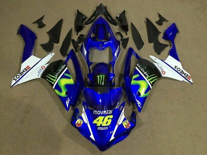 Yamaha YZF-R1 Fairings (2007-2008) Blue, White Movistar at KingsMotorcycleFairings.com