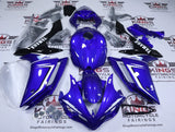 Yamaha YZF-R1 Fairings (2007-2008) Blue, White Stripe, Black at KingsMotorcycleFairings.com