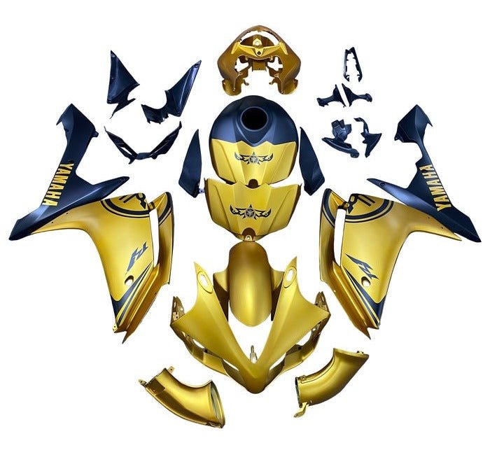 Yamaha R1 Fairings (2007-2008) Matte Gold, Matte Blue at KingsMotorcycleFairings.com