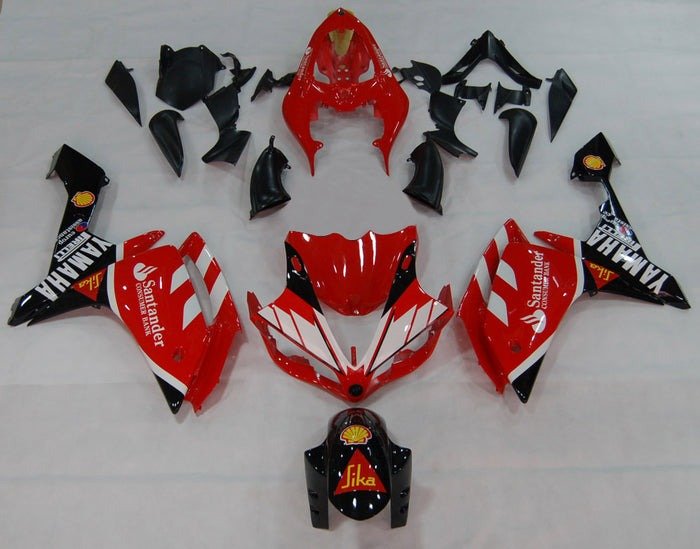 Yamaha R1 Fairings (2007-2008) Red, Black, White Sika at KingsMotorcycleFairings.com