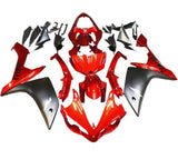 Yamaha R1 Fairings (2007-2008) Red, Matte Black at KingsMotorcycleFairings.com