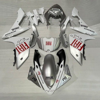 Yamaha R1 Fairings (2007-2008) Silver, White, Red FIAT at KingsMotorcycleFairings.com