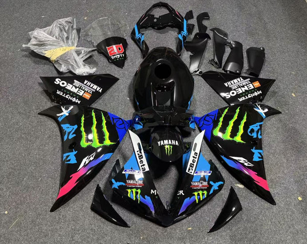Yamaha YZF-R1 Fairings (2009-2011) Black Monster at KingsMotorcycleFairings.com