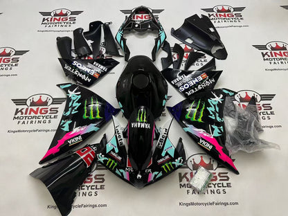 Yamaha YZF-R1 Fairings (2009-2011) Black, Blue, White, Pink Monster at KingsMotorcycleFairings.com