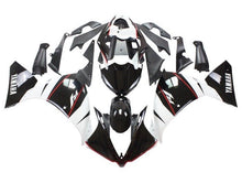 Yamaha R1 Fairings (2009-2011) Black, White, Red Stripe at KingsMotorcycleFairings.com