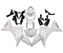 Yamaha R1 Fairings (2009-2011) Gloss White, Gold at KingsMotorcycleFairings.com