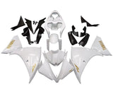Yamaha R1 Fairings (2009-2011) Gloss White, Gold at KingsMotorcycleFairings.com