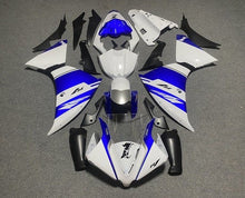Yamaha YZF-R1 Fairings (2009-2011) White, Blue, Silver Striping at KingsMotorcycleFairings.com