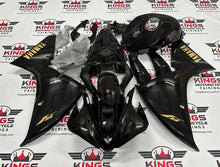Yamaha YZF-R1 Fairings (2012-2014) All Black & Gold at KingsMotorcycleFairings.com