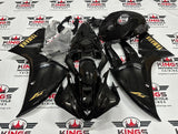 Yamaha YZF-R1 Fairings (2012-2014) All Black & Gold at KingsMotorcycleFairings.com