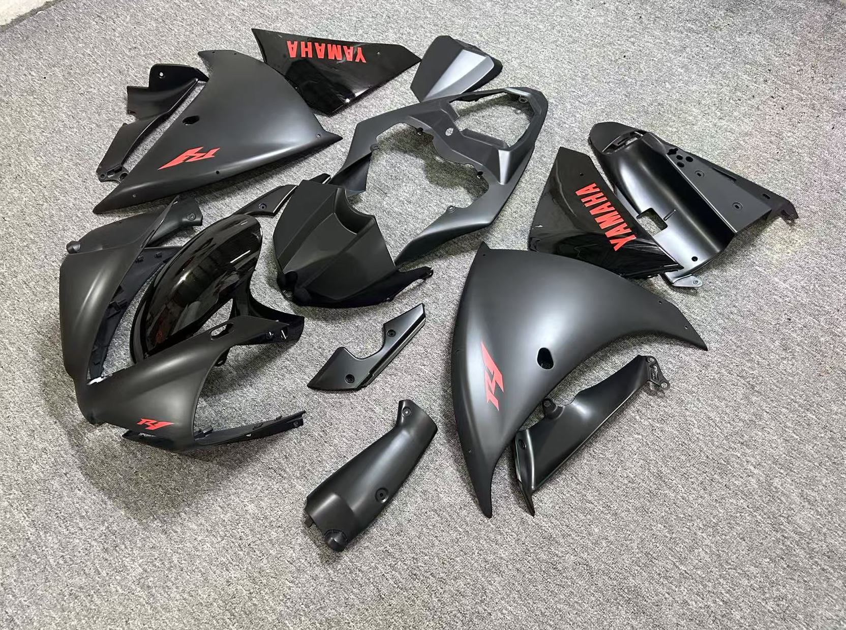 Yamaha YZF-R1 Fairings (2012-2014) Flat Black, Red, Gloss Black from KingsMotorcycleFairings.com
