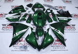 Yamaha YZF-R1 Fairings (2012-2014) Green, White Stripe at KingsMotorcycleFairings.com