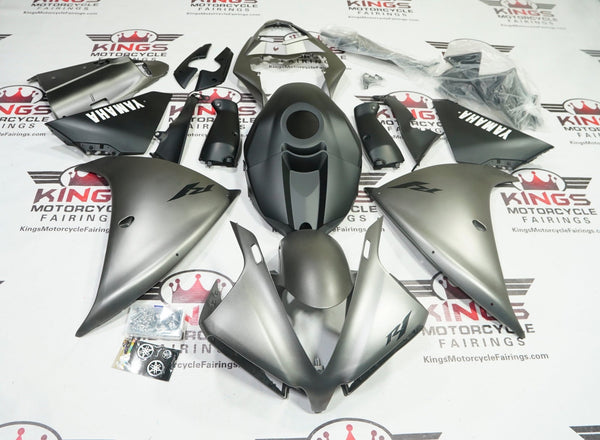Yamaha YZF-R1 Fairings (2012-2014) Matte Silver, Black, White at KingsMotorcycleFairings.com