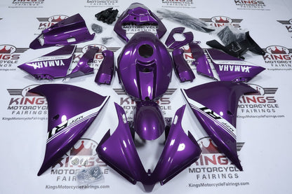 Yamaha YZF-R1 Fairings (2012-2014) Purple, White Stripe at KingsMotorcycleFairings.com