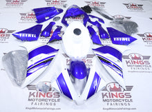 Yamaha YZF-R1 Fairings (2012-2014) White, Blue Stripe at KingsMotorcycleFairings.com