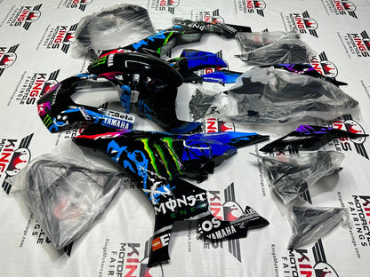 Yamaha YZF-R1 Fairings (2015-2019) Black, Blue Monster from KingsMotorcycleFairings.com