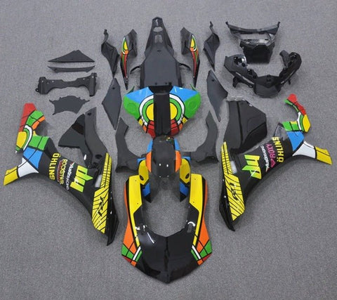 Yamaha YZF- R1 Fairings (2015-2019) Black, Color Wheel HP at KingsMotorcycleFairings.com