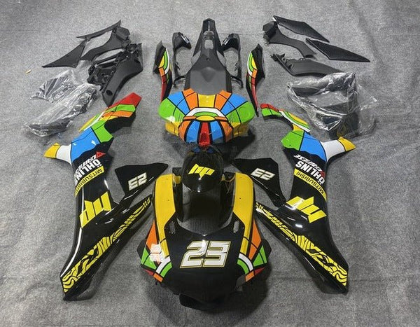 Yamaha YZF- R1 Fairings (2015-2019) Black, Multicolored HP at KingsMotorcycleFairings.com