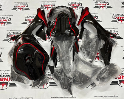 Yamaha YZF-R1 Fairing set (2015-2019) Black, Red Stripe at KingsMotorcycleFairings.com.JPG