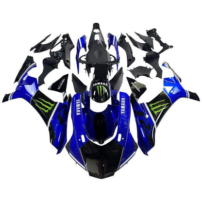 Yamaha R1 Fairings (2015-2019) Blue, Black, Monster Energy at KingsMotorcycleFairings.com