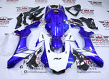 Yamaha YZF-R1 Fairings (2015-2019) Blue, White, Gray, Faux Carbon Fiber at KingsMotorcycleFairings.com