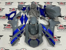 Yamaha R1 fairings (2015-2019) Nardo Gray, Blue from KingsMotorcycleFairings.com