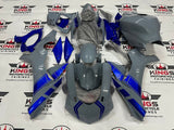 Yamaha R1 fairings (2015-2019) Nardo Gray, Blue from KingsMotorcycleFairings.com