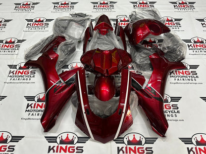 Yamaha YZF-R1 Fairings (2015-2019) Red Candy, White, Black at KingsMotorcycleFairings.com