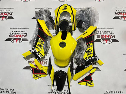 Yamaha YZF-R1 Fairings (2015-2019) Yellow, Black, Red Stripe from KingsMotorcycleFairings.com