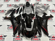 Yamaha YZF-R1 Fairings (2020-2025) Black, Red Stripe at KingsMotorcycleFairings.com
