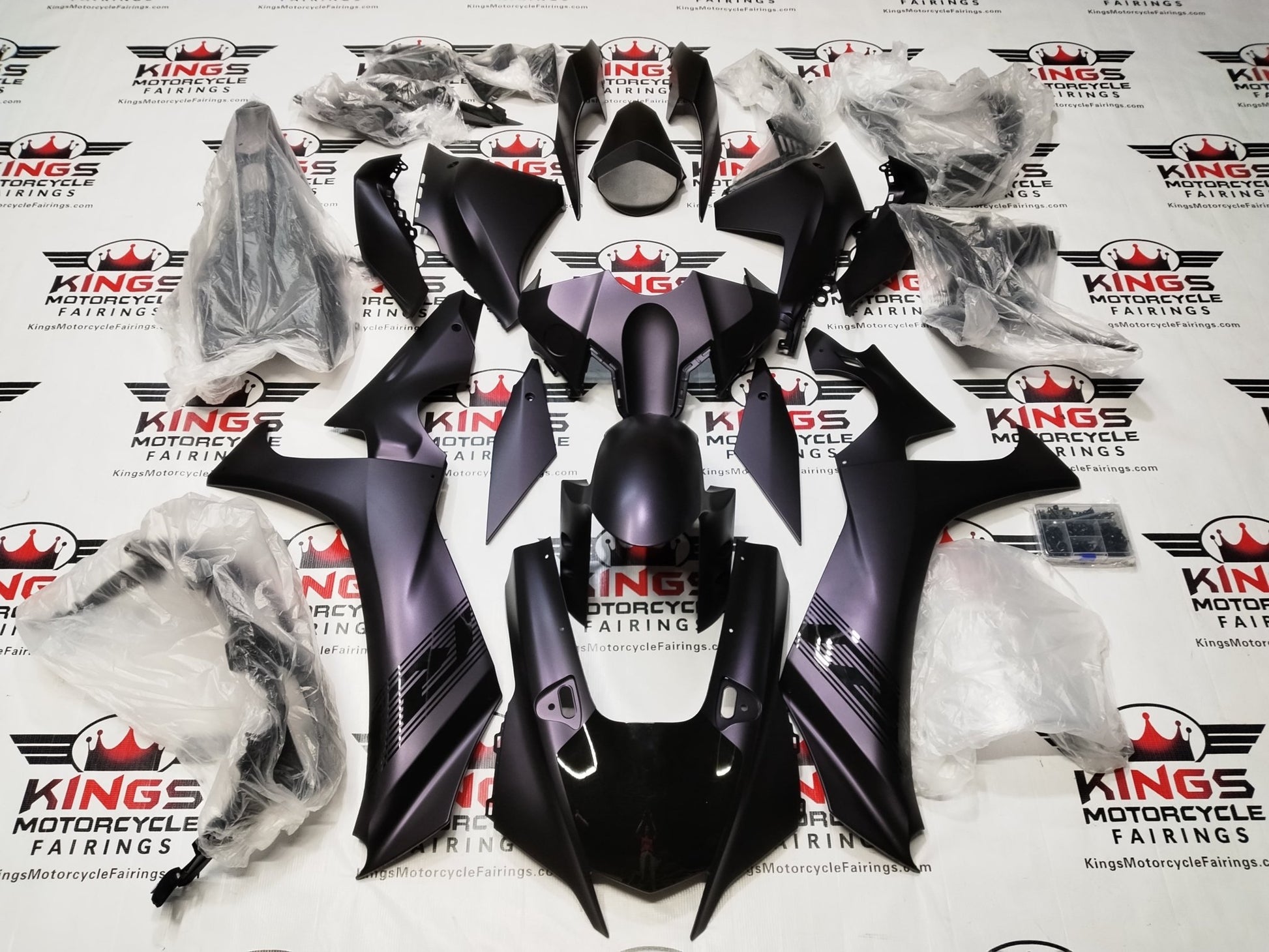 Yamaha YZF-R1 Fairings (2020-2025) Matte Purple, Black Chameleon at KingsMotorcycleFairings.com